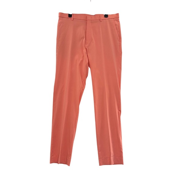 Tommy Hilfiger Mens Peach TH Flex Dress Pants 36x34 Slim Fit Stretch - Picture 1 of 11